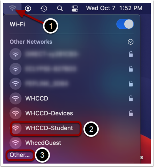 Screenshot of steps 1-3